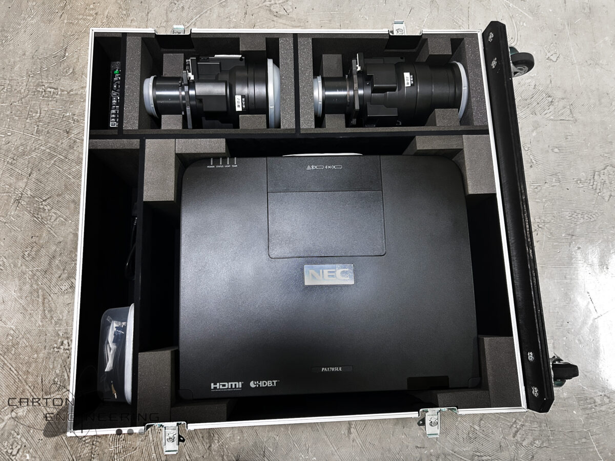 NEC NP-PA1705UL（プロジェクター） NP54ZL+NP55ZL（レンズ）フライトケース オーダーハードケース